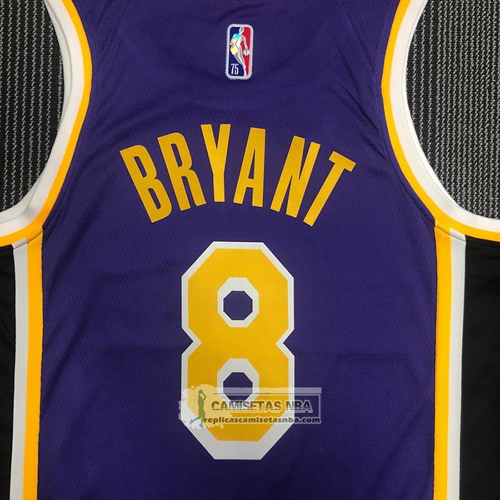 Camiseta Los Angeles Lakers Kobe Bryant NO 8 Statement 2021-22 Violeta
